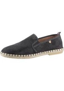 Espadrille VERBENAS "Tom Pacific", Herren, Gr. 41, grau (anthrazit), Textil, Veloursleder, Schuhe Espadrille, Loafer, Slipper, Sommerschuh, Strandschuh mit Stretcheins&auml;tze