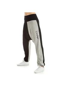 Haremshose WINSHAPE "UNISEX &ldquo;Yin und Yang&rdquo;-Haremshose WH9", Damen, Gr. XL, Normalgr&ouml;&szlig;en, schwarz (schwarz, grau melange), 90% Baumwolle, 10% Elasthan, Hosen Haremshose, Dance-Style