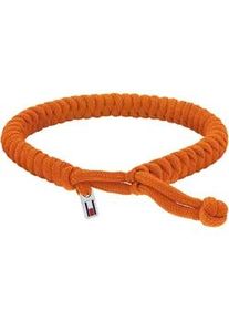 Armband Tommy Hilfiger "AXEL", orange (orange, edelstahlfarben, wei&szlig;, blau, rot), Armb&auml;nder, Herren, 19cm, Edelstahl Nylon, Edelstahl, Nylon, Armband, mit Emaille