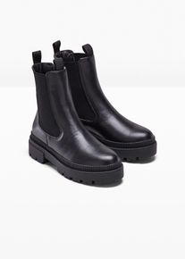 bonprix Chelsea-Boots mit Profilsohle, schwarz, Gr.42, L&auml;ssiger Chelsea Boot mit profilierter Sohle, aus Vegan