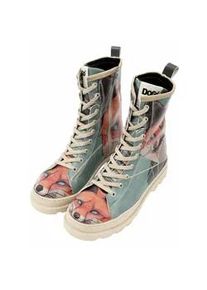 Stiefelette DOGO "Gisele Schn&uuml;rstiefel Boots Red Fox Damen Stiefeletten", Damen, Gr. 39, Normalschaft, bunt (natur), Lederimitat, Schuhe Workerboots Schn&uuml;rboots, Handgefertigt