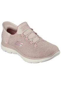 Slipper Skechers "SUMMITS DAZZLING HAZE", Damen, Gr. 36, rosa, Textil, Schuhe Slipper, Slip Ins Sneaker, Freizeitschuh mit dezenten Kontrastdetails