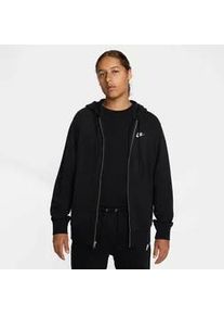 Kapuzensweatshirt Nike SPORTSWEAR "M NK CLUB FT FZ HOODIE", Herren, Gr. S, schwarz, schwarz, wei&szlig;, Obermaterial: 80% Baumwolle, 20% Polyester, normal, Rundhals, Sweatshirts