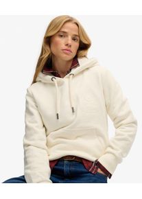 Superdry Damen Baumwolle Gesticktes Logo Finest Goods Kapuzenpullover Mit Lockerer Passform, Creme - Gr&ouml;&szlig;e: 38 21026225018621JE017