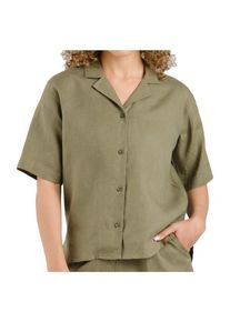 Bluse DEDICATED Shirt Torup Linen Damen (Gr XS |oliv)