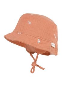 MaxiMo Babys Hütchen Musselin Band Ohrenkl Futter Hut Kinder (Gr 47 cm |rosa)