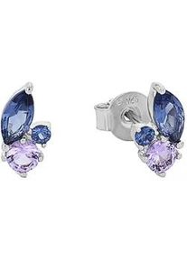 Paar Ohrstecker Amor "2037036", silber (silberfarben, mehrfarbig, mehrfarbig), Ohrringe, Damen, Silber 925 (Sterlingsilber), mit Zirkonia (synth.)