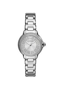 Quarzuhr Emporio Armani, silber (silberfarben), Armbanduhren, Damen, Quarzuhr, Armbanduhr, Damenuhr, Edelstahlarmband, analog