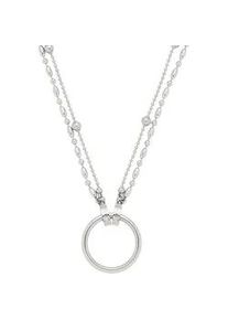 Charm-Kette Leonardo "Halskette Ilvi Clip&Mix", silber (edelstahlfarben), Halsketten, Damen, Edelstahl, L: 70 B: 6mm, B:6mm