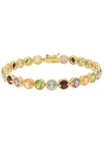 Armband Firetti "Schmuck Geschenk Silber 925 Armschmuck Armkette Edelsteine", gold (silber, 925, goldfarben, lila, rot, gr&uuml;n, gelb, hellblau, lila, rot, gr&uuml;n, gelb, hellblau), Armb&auml;nder, Damen, 18,5cm, Silber 925 (Sterlingsilber), Armband, mit Amethyst, Granaten, Peridot, Citrin und Blautopas (beh.)