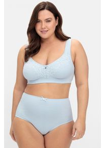 sheego Große Größen Entlastungs-BH mit Spitzenbesatz, hellblau, Größe 90C - Damen