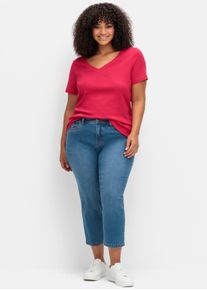 sheego Große Größen 7/8-Jeans in schmaler Beinform, blue denim, Größe 52 - Damen