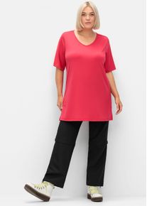 sheego Große Größen Funktionshose mit Zipp-off-Bein, auf Caprilänge kürzbar, schwarz, Größe 56 - Damen