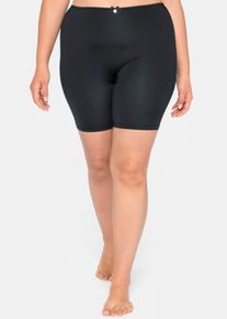 sheego Große Größen Longpanty mit hohem Bund, aus Microfaser, schwarz, Größe 52 - Damen