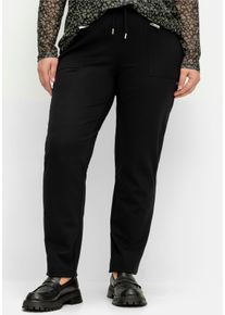 sheego Große Größen Jogg Pants im Cargo-Stil, schwarz, Größe 40 - Damen