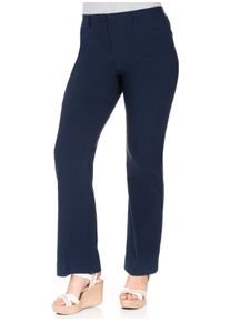 sheego Gro&szlig;e Gr&ouml;&szlig;en Bengalinhose in gerader Form, marine, Gr&ouml;&szlig;e 26 - Damen