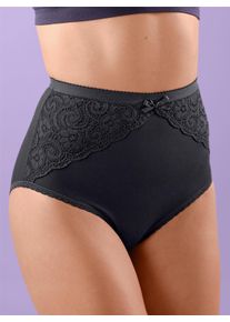 sheego Große Größen Taillenslip mit Spitzen-Einsatz vorne, schwarz, Größe 38 - Damen