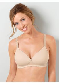 wäschepur sheego Große Größen T-Shirt-BH ohne Bügel mit weicher Einlage, weiß + elfenbein, Größe 85A - Damen