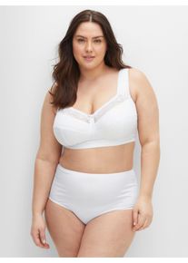 sheego Große Größen Entlastungs-BH ohne Bügel mit breiten Trägern, weiß, Größe 110D - Damen