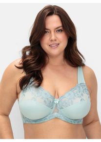 sheego Gro&szlig;e Gr&ouml;&szlig;en B&uuml;gel-BH mit leicht transparenter Spitze, kalkmint, Gr&ouml;&szlig;e 95B - Damen