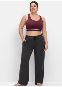 sheego Große Größen Sporthose in weiter Form, anthrazit, Größe 52 - Damen