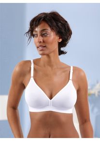 sheego Große Größen T-Shirt-BH ohne Bügel in Microfaser-Qualität, weiß, Größe 70D - Damen