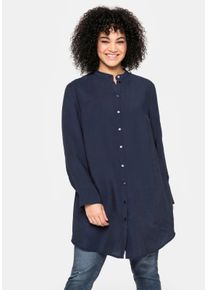 sheego Große Größen Longbluse mit Raffungen, marine, Größe 42 - Damen