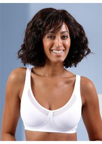 sheego Gro&szlig;e Gr&ouml;&szlig;en Entlastungs-BH ohne B&uuml;gel mit wattierten Tr&auml;gern, wei&szlig;, Gr&ouml;&szlig;e 105F - Damen