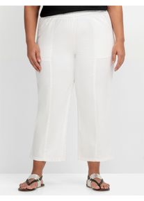 sheego Große Größen 7/8-Hose in weiter Form, weiß, Größe 48 - Damen