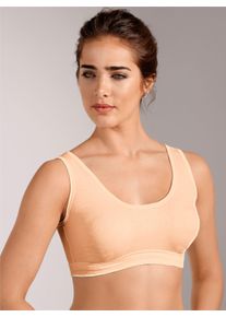 w&auml;schepur sheego Gro&szlig;e Gr&ouml;&szlig;en Bustier mit Softbund, apricot + jadegr&uuml;n, Gr&ouml;&szlig;e 42 - Damen