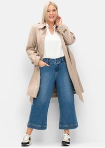 sheego Große Größen 7/8-Jeans mit breitem Saumabschluss, blue denim, Größe 52 - Damen