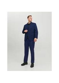 Jack & Jones Anzug "JPRFRANCO SUIT NOOS PLS", Herren, Gr. 64, N-Gr, blau (medieval blau), Web, Obermaterial: 78% Polyester, 17% Viskose, 5% Elasthan, JACK & JONES PLUSSIZE, unifarben, slim fit, Anz&uuml;ge