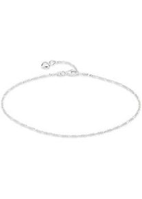 Fu&szlig;kette Bruno Banani "Schmuck Geschenk Silber 925 K&ouml;rperschmuck Figarokette Herz", silber (silberfarben), Fu&szlig;ketten, Damen, Silber 925 (Sterlingsilber), Made in Germany