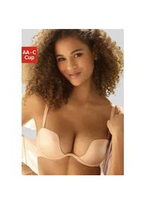 Multiway-BH Lascana, Damen, Gr. 70, Cup C, braun (toffee), Microtouch, Obermaterial: 45% Polyamid, 45% Polyester, 10% Elasthan, Basic, BHs, mit vielen verschiedenen Tragevarianten und tiefem Ausschnitt