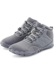 Stiefelette Vivance "Freizeitschuh, Halbschuh, Sneaker", Damen, Gr. 36, grau, Obermaterial: 100% Textilmaterial. Decksohle: 100% Textilmaterial. Futter: 100% Textilmaterial. Laufsohle: 100% Synthetik, unifarben, Basic, Schuhe Stiefelette, zum Reinschl&uuml;pfen mit elastischen Schn&uuml;rb&auml;ndern und Warmfutter VEGAN