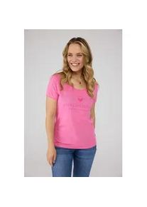 LIEBLINGSST&Uuml;CK T-Shirt LIEBLINGSST&Uuml;CK "CiaEp", Damen, Gr. S (36), pink (lovely pink), Jersey, Obermaterial: 100% Baumwolle, meliert, regular fit taillenbedeckt, Rundhals, Shirts T-Shirt, mit Logo-Print