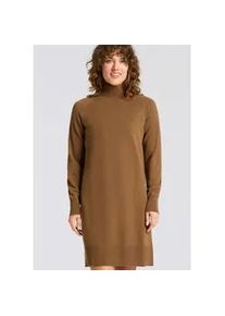 Strickkleid Gant "SUPERFINE LAMBSWOOL KNIT", Damen, Gr. XL, N-Gr, warm khaki, Strick, Obermaterial: 100% Wolle, ca. Mitte Knie, Rippb&uuml;ndchen, Kleider Strickkleid, Winterkleid, relaxed fit, Rollkragen, aus reiner Wolle