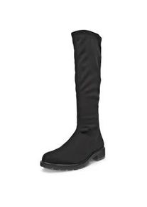 Stiefel Ecco "METROPOLE VIENNA", Damen, Gr. 42, XS-Schaft, schwarz, Textil, Schuhe Stiefel, Langschaftstiefel, Blockabsatz mit dehnbarem Stretch