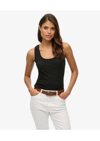 Superdry Damen Studio Lightweight Racer-tanktop Dark Grey - Gr&ouml;&szlig;e: 42 2103026000603AFB020