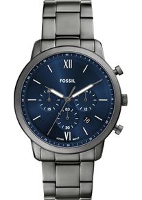 Fossil Herren Chronograph "NEUTRA"anthrazit, dunkelblau, Armbanduhren, Quarzuhr, Armbanduhr, Herrenuhr, Lederarmband, analog, Datum