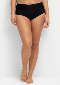 sheego Große Größen Bikini-Hose in hohem Schnitt, mit Shaping-Einsatz, schwarz, Größe 54 - Damen
