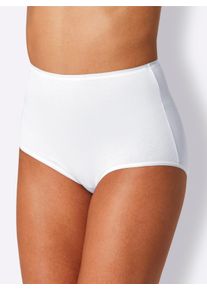 Schiesser sheego Gro&szlig;e Gr&ouml;&szlig;en Taillenslip mit flachen Bund- und Beinabschl&uuml;ssen, wei&szlig;, Gr&ouml;&szlig;e 46 - Damen