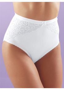 w&auml;schepur sheego Gro&szlig;e Gr&ouml;&szlig;en Taillenslip mit Spitzen-Einsatz vorne, wei&szlig;, Gr&ouml;&szlig;e 44 - Damen