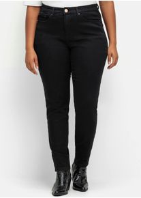 sheego Große Größen Skinny Jeans mit Bodyforming-Effekt, black denim, Größe 23 - Damen