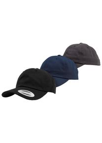 Flexfit Damen Flex Cap "Flexfit Low Profile Cotton Twill 3-Pack"schwarz, navy, schwarzgrau, casual, 100% Baumwolle, Caps