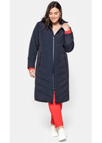 sheego Gro&szlig;e Gr&ouml;&szlig;en Steppmantel mit seitlichen Rei&szlig;verschl&uuml;ssen, nachtblau, Gr&ouml;&szlig;e 44 - Damen