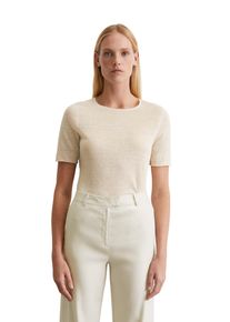 Marc O'Polo MARC O'POLO Damen Strickpullover "aus reinem Leinen"silky stone, casual, Gr. M, unifarben, Obermaterial: 100% Leinen, Pullover