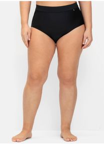 sheego Große Größen Bikini-Hose im High-Waist-Schnitt, mit Shaping-Effekt, schwarz, Größe 42 - Damen