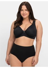 sheego Große Größen Bügel-BH im Doppelpack, schwarz + weiß, Größe 115F - Damen