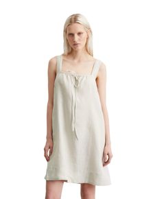 Marc O'Polo MARC O'POLO Damen Midikleid "aus leichter Qualität"silky stone, Gr. 40, unifarben, Obermaterial: 100% Leinen; Futter: 100% Nicht verfügbar, Kleider